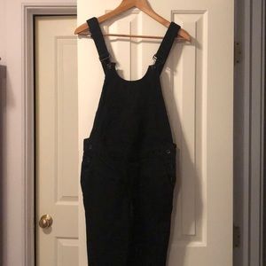 Zara black denim overalls